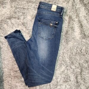 GUESS 1981 Skinny High Jeans with Rhinestones